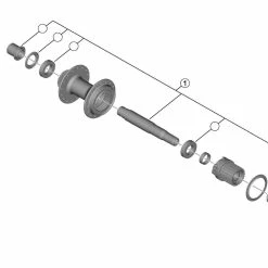 Shimano FH-MT410 12/142 Mm Akselkit - Y3HU98010