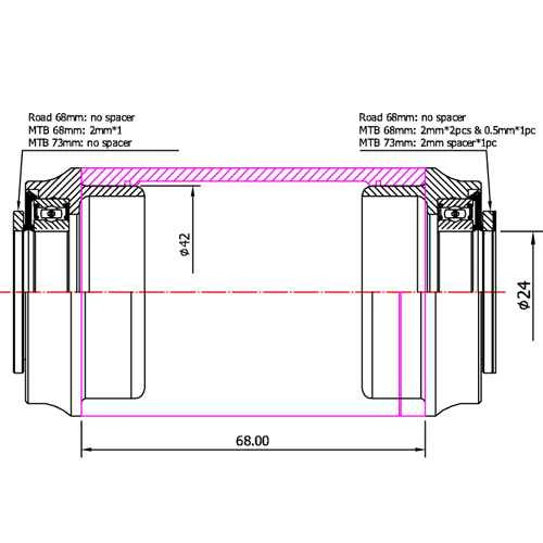 Krankboks TOKEN BB30 Til Hollowtech 24 Mm TK-BB30AR/2 4 Krankboks TOKEN BB30 Til Hollowtech 24 Mm TK-BB30AR/2 - Billede 2