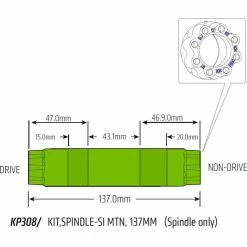 Cannondale Krankaksel 137 Mm MTB Si/SiSL2 - KP308