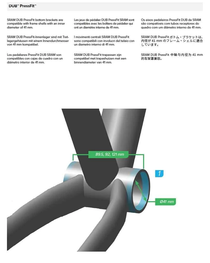Krankboks SRAM DUB PressFit 121 - 00.6418.016.001 4 Krankboks SRAM DUB PressFit 121 - 00.6418.016.001 - Billede 2