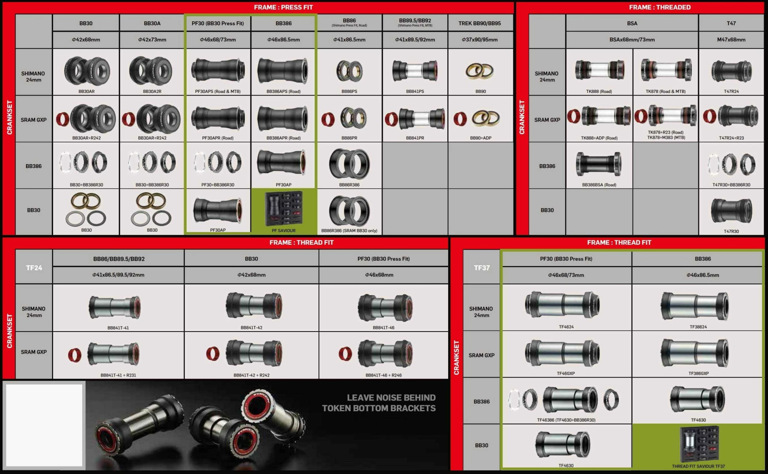 Adapter TOKEN 24=>22 Mm SRAM GXP - 2687 4 Adapter TOKEN 24=>22 Mm SRAM GXP - 2687 - Billede 2