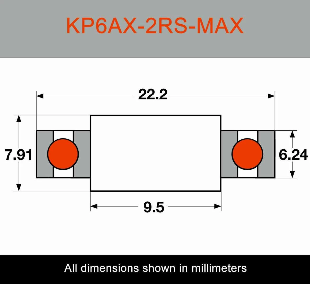 Enduro Kugleleje KP6AX (22,2x9,5x6,28/7,91 Mm) 4 Enduro Kugleleje KP6AX (22,2x9,5x6,28/7,91 Mm) - Billede 2