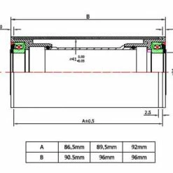 TOKEN Krankboks Pressfit SRAM/Shimano TK-BB841PR-BK