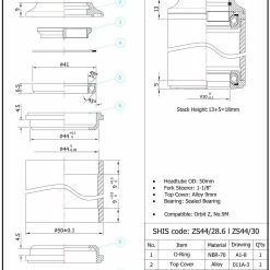 Styrfitting Token 1-1/8" - 1-1/8" Semi - TOKEN TK011A