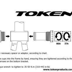 Krankboks TOKEN TK-877EX ITAL Hollowtech - Sort -Dæk Salg tk877ex spev2