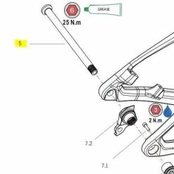 Orbea Alma Carbon 2021 Rear Axle 12x171 (1.0x13) Hollow - X0410000